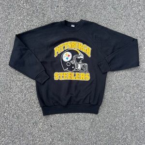 Vintage 80s Pittsburgh Steelers Logo Crewneck Sweatshirt